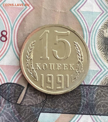 15 копеек 1991(м) года (без оборота) до 23.05.22 в 22:22 - 3011977D-2D8C-49D8-892D-13D691799861