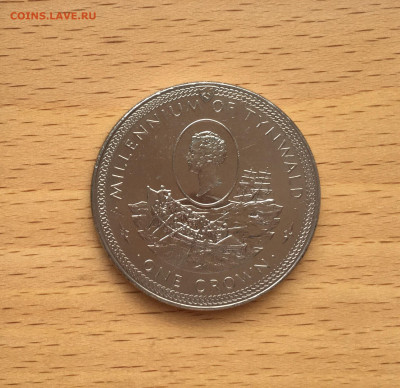 Шайба Остров Мэн 1 крона 1979 Шлюпка корабль - IMG_8173.JPG