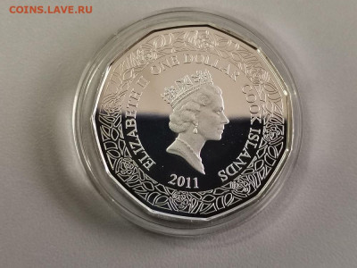 1 доллар 2011 Острова Кука - Роза, Ag925, до 25.05 - Я Роза-2