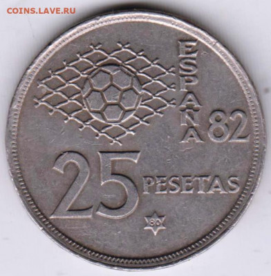 ИСПАНИЯ 25 песет 1980 г. 80 до 25.05.22 г. в 23.00 - 061
