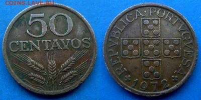 Португалия - 50 сентаво 1972 года до 25.05 - Португалия 50 сентаво, 1972