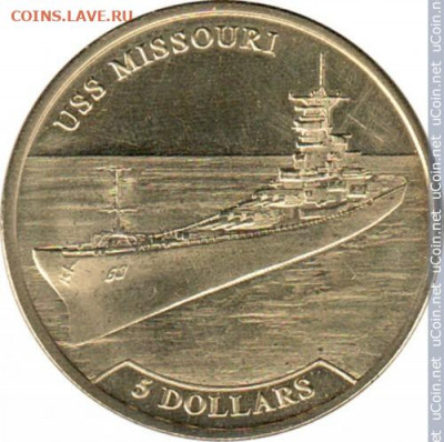 Монеты с Корабликами - nauru-5-dollars-2017