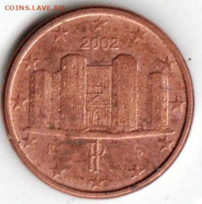 ИТАЛИЯ 1 евроцент 2002 г. до 27.05.22 г. в 23.00 - 058