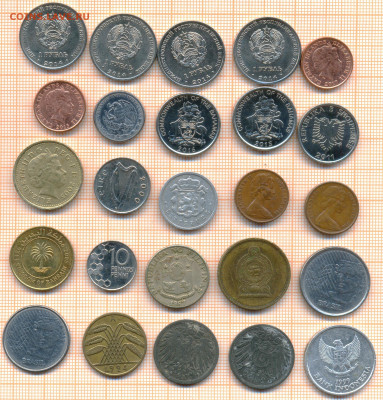 монеты разные 9 от 5 руб. фикс цена - лист 9а 001