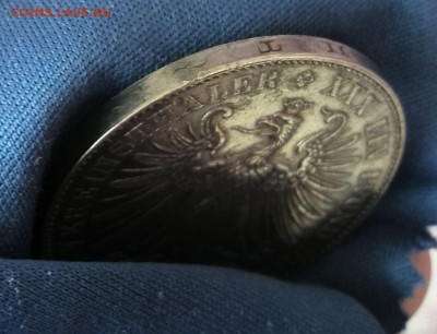 1 талер Франкфурт. 1860 года. до 24.05 - 22.00 - IMG_20220522_125922