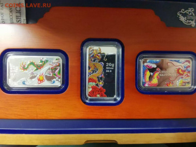 1 дол 2012 О-ва Кука -Год дракона(к-кт 3шт), Ag999, до 28.05 - Я Год дракона 3шт-2