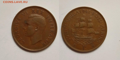 Британская Южная Африка 1 пенни 1941 г Георг VI - 28.05 - IMG_20220524_152313