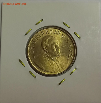 Ватикан 200 лир 1989. UNC. Тираж - 60 000 шт. - 10