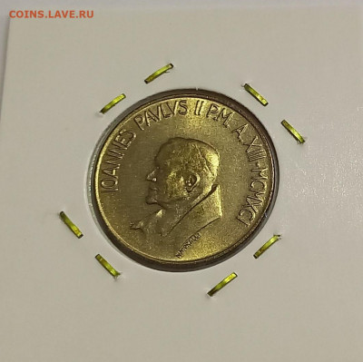 Ватикан 200 лир 1991. Тираж - 48 000 шт. - 8