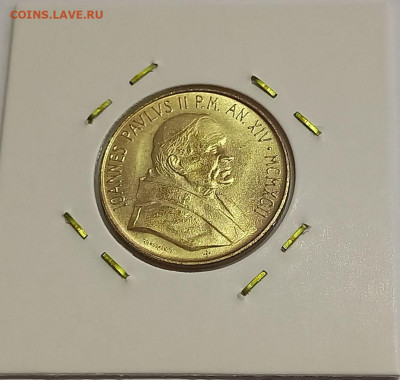 Ватикан 200 лир 1992. UNC. Тираж - 43 000 шт. - 10