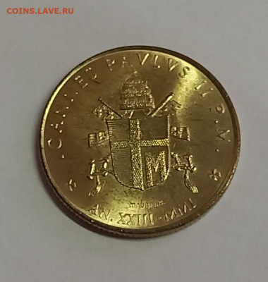 Ватикан 200 лир 2001. UNC. Тираж - 376 000 шт. - 24