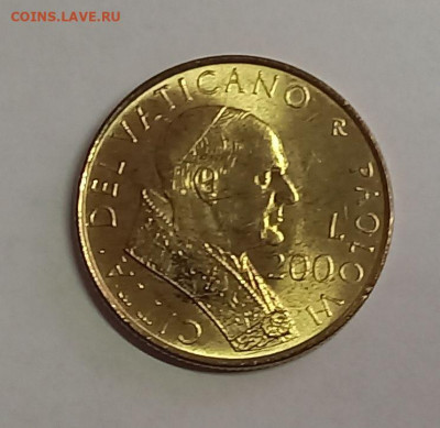 Ватикан 200 лир 2001. UNC. Тираж - 376 000 шт. - 13