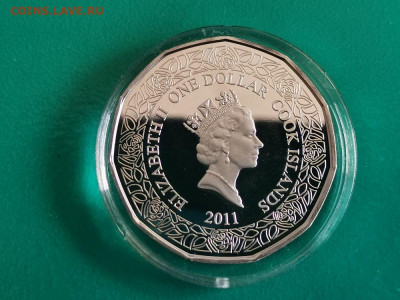 1 доллар 2011 Острова Кука - Роза, Ag925, до 01.06 - Я Роза-2