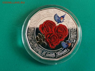 1 доллар 2011 Острова Кука - Роза, Ag925, до 01.06 - Я Роза-1