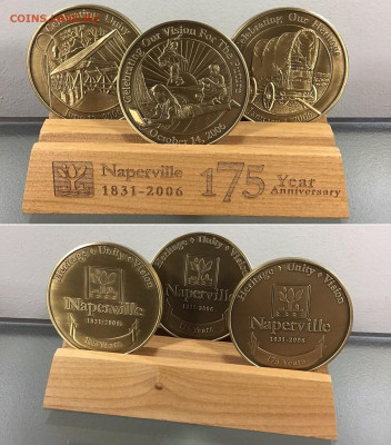 3 бронзовых памятных медальона - 1831