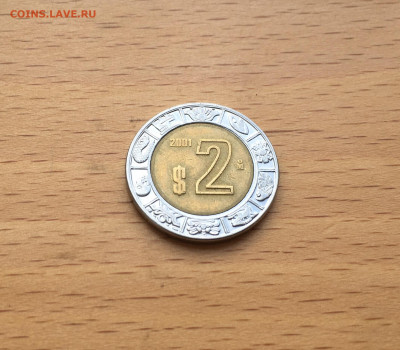 биметалл Мексика 2 песо 2001 - IMG_8559.JPG