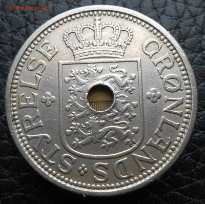Гренландия 25 эре 1926 года с отверстием - DSCN4428.JPG