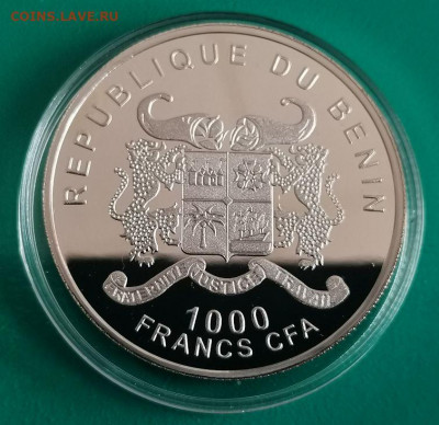 1000фр 2012 Бенин- Китайская хохлатая, серебро, до 02.06 - Я Собака Хохлатая-3