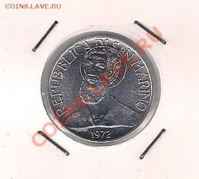 Сан Марино 5 лир 1972 UNC редкий номинал до 26.11 - сан 72-2