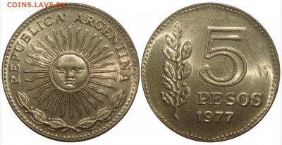 Браки на иностранных монетах - 5ps1977_sobre_1ps