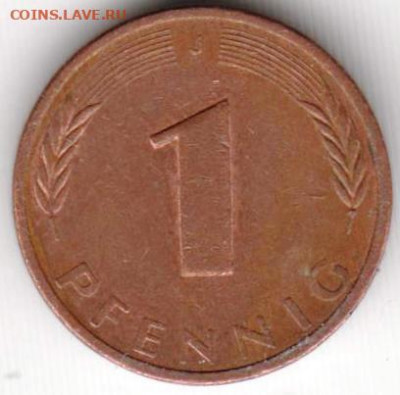 ГЕРМАНИЯ 1 пфенниг 1981 г. J  до 03.06.22 г. в 23.00 - 077