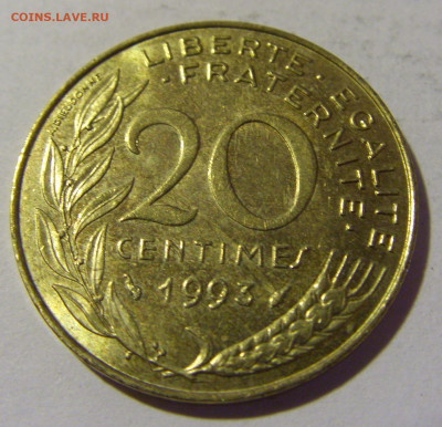 20 сантим 1993 Франция №1 03.06.22 22:00 М - CIMG8653.JPG