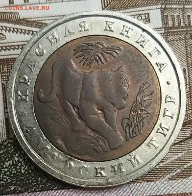 10 рублей 1992 года "Амурский тигр" непрочекан - 20220530_165633_copy_1082x1105