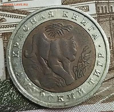 10 рублей 1992 года "Амурский тигр" непрочекан - 20220530_165614