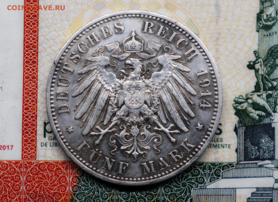 5 марок 1914 Пруссия серебро окончание 5.06.2022 23:00 - 20220528124524_IMG_3022.JPG