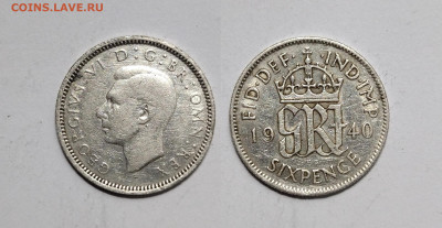 Великобритания 6 пенсов 1940 г Георг VI№2 - 4.06 - IMG_20220515_120328
