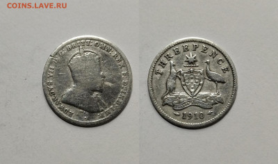 Австралия 3 пенса 1910 г Эдвард VII - 4.06 - IMG_20211219_183322