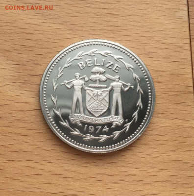 Крона Шайба Белиз 5 долларов 1974 Радужный Тукан Птица Фауна - krona_shajba_beliz_5_dollarov_1974_raduzhnyj_tukan_ptica_fauna_pruf_proof (1)