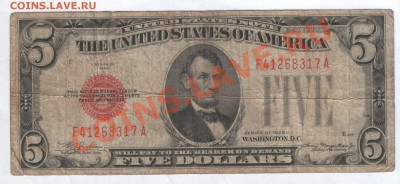 Продам бону США 5 долларов 1928 г. - БАНКНОТА США.JPG