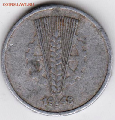 ГДР 10 пфеннигов 1948 г. А до 08.06.22 г. в 23.00 - 004