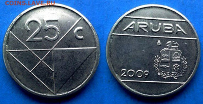 Аруба - 25 центов 2009 года до 8.06 - Аруба 25 центов, 2009