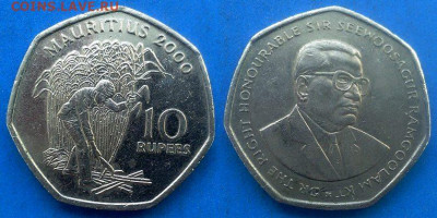 Маврикий - 10 рупий 2000 года до 8.06 - Маврикий 10 рупий, 2000