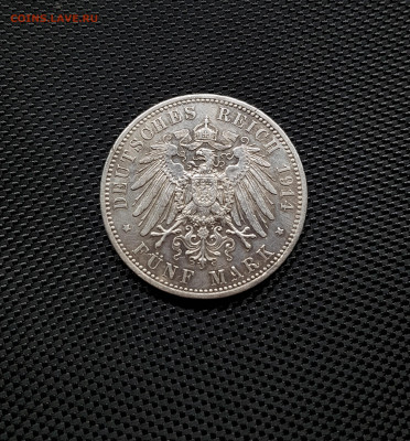 5 марок 1914 Пруссия серебро окончание 5.06.2022 23:00 - 20220603_145256