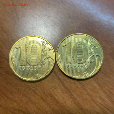 10 рублей 2019 шт. Г, UNC, раскол, 2 монеты - image-04-06-22-11-21-7