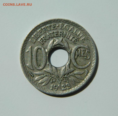 Франция 10 сантимов 1923 г. до 09.06.22 - DSCN6242.JPG