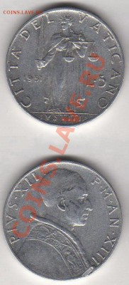 Ватикан 5 лир 1951 до 22.11.2011 21-30 - Ватикан 5 лир 1951