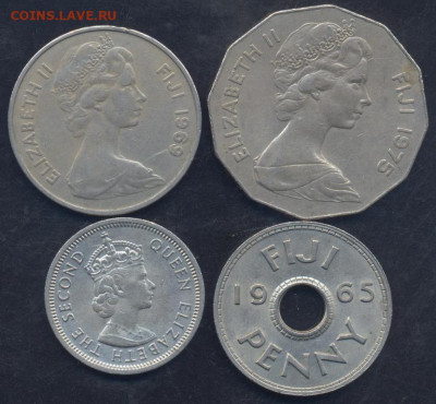 Фиджи 1962-75г. Лот 4 монеты. 6.06.2022 г. 22 -00 МСК. - Фиджи 1