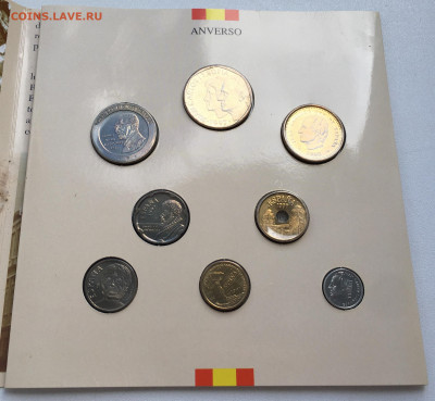 Годовой набор Испания 1997 500 200 100 50 25 10 5 1 песет - IMG_8814.JPG