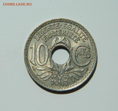 Франция 10 сантимов 1917 г. до 13.06.22 - DSCN6471.JPG