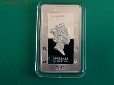 2 долл. 2011 Ниуэ - Рыбы. Зодиак Кагая, серебро, до 12.06 - Я Кагая Рыбы-2