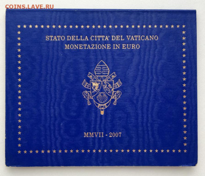 Официальный годовой набор Ватикан евро 2007 биметалл Буклет - oficialnyj_godovoj_nabor_vatikan_evro_2007_bimetall_buklet_papa_rimskij_benedikt_unc_evrocenty