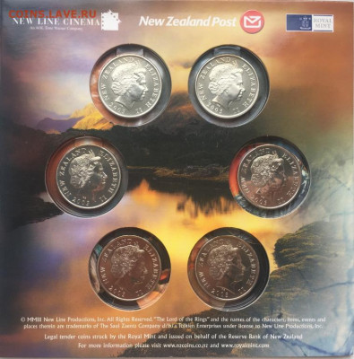 набор Новая Зеландия 50 центов 2003 Властелин Колец UNC 6 шт - nabor_novaja_zelandija_50_centov_2003_vlastelin_kolec_unc_6_sht_buklet_khobbit_elf_gnom (2)