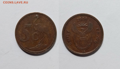 ЮАР 5 центов 2006 года Afrika Borwa -12.06 - IMG_20220605_182237