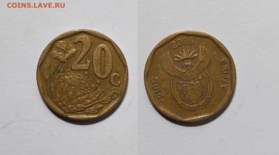 ЮАР 20 центов 2005 года SUD AFRIKA -12.06 - IMG_20220605_182632