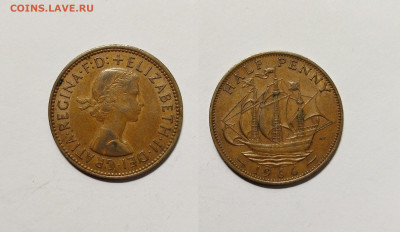 Великобритания полпенни 1966 года -12.06 - IMG_20220605_183440