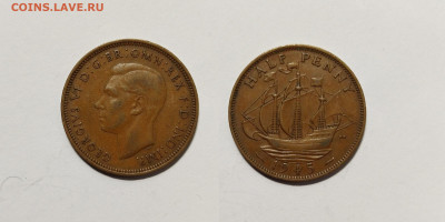 Великобритания полпенни 1945 года -12.06 - IMG_20220605_183512